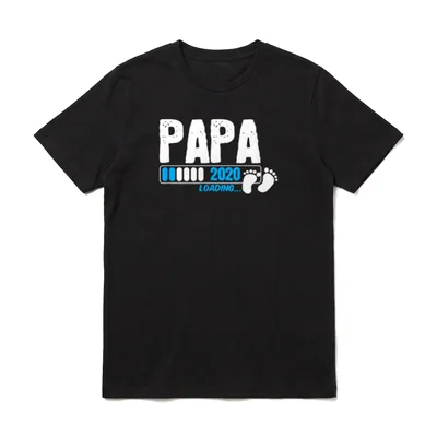 Papa Loading Lustiges Neuer T-Shirt – Klassisches T-Shirt in Schwarz