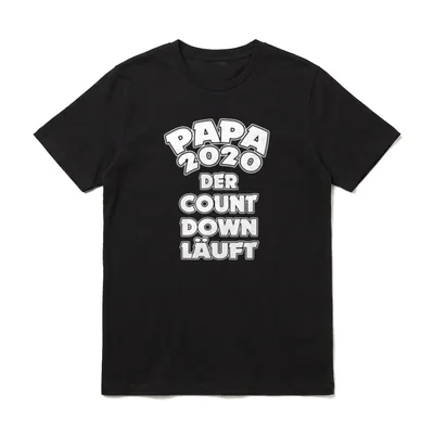 Papa zur Geburt werdender T-Shirt – Klassisches T-Shirt in Schwarz