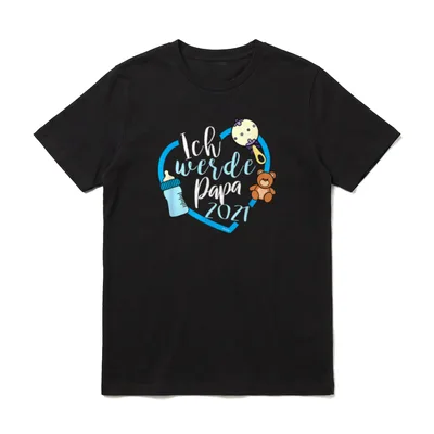Ich werde Papa 2021 Werdender Vater T-Shirt – Klassisches T-Shirt in Schwarz