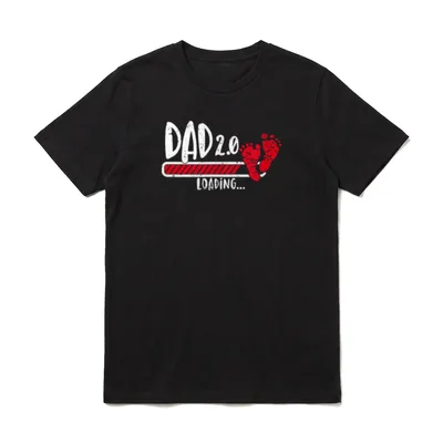 Dad 2.0 loading Zweifacher T-Shirt – Klassisches T-Shirt in Schwarz