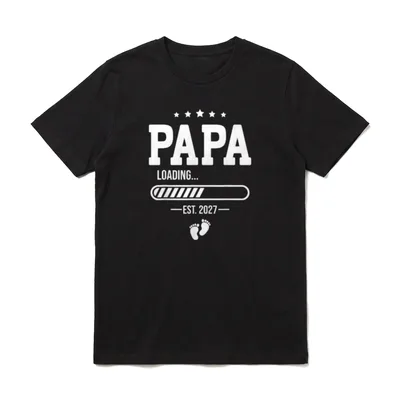 Papa Loading 2027 Werdender T-Shirt – Klassisches T-Shirt in Schwarz