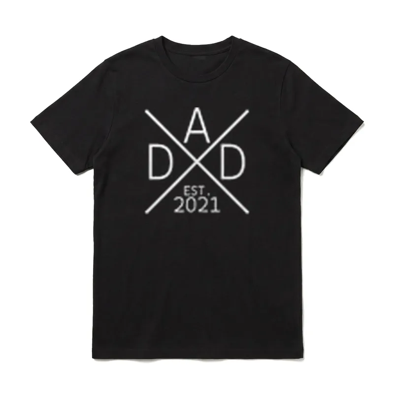 Papa Est 2021 Papa T-Shirt – Klassisches T-Shirt in Schwarz