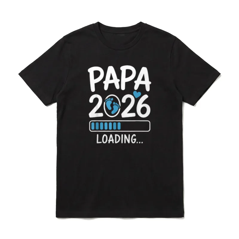 Papa 2026 Loading T-Shirt – Klassisches T-Shirt in Schwarz