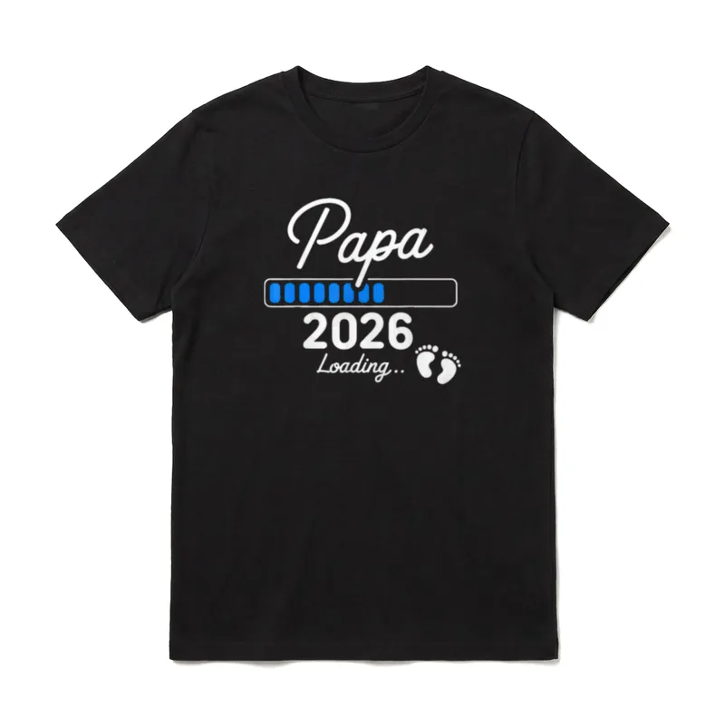 Papa 2026 Loading Bald T-Shirt – Klassisches T-Shirt in Schwarz