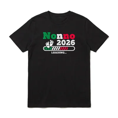 Italien Nonno 2026 Loading T-Shirt – Klassisches T-Shirt in Schwarz