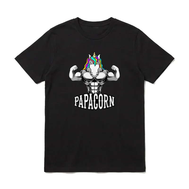 Papacorn Einhorn werdender Papa T-Shirt – Klassisches T-Shirt in Schwarz