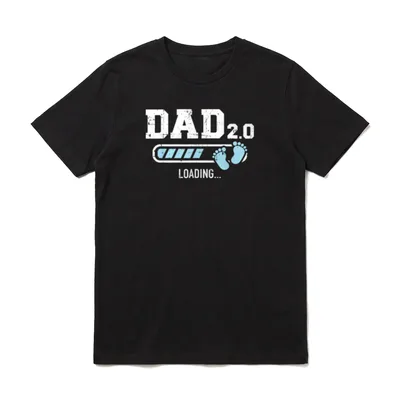Zweifacher Papa Vater 2.0 loading T-Shirt – Klassisches T-Shirt in Schwarz
