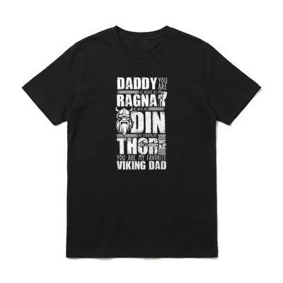 Papa ist der beste Wikinger T-Shirt – Klassisches T-Shirt in Schwarz
