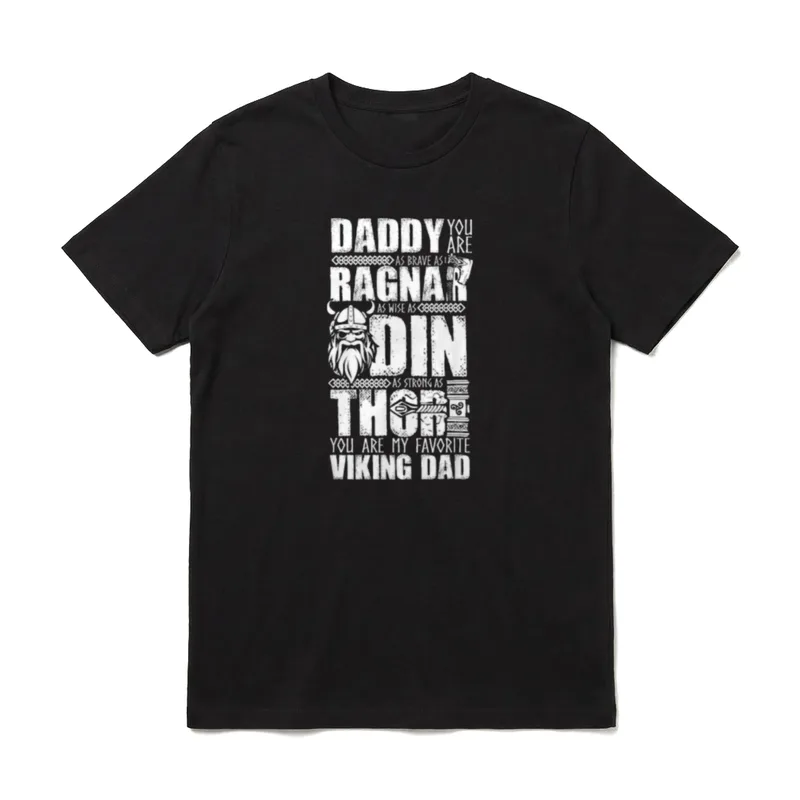 Papa ist der beste Wikinger T-Shirt – Klassisches T-Shirt in Schwarz