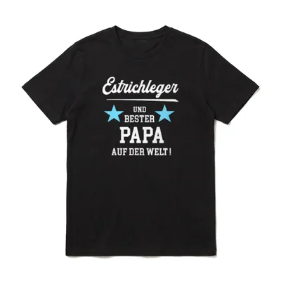 Estrichleger Papa Dad bester T-Shirt – Klassisches T-Shirt in Schwarz