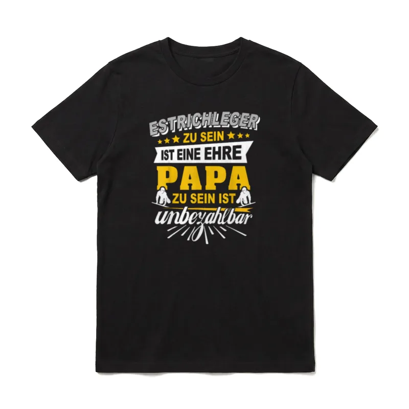 Estrich Papa Spruch Bodenleger T-Shirt – Klassisches T-Shirt in Schwarz