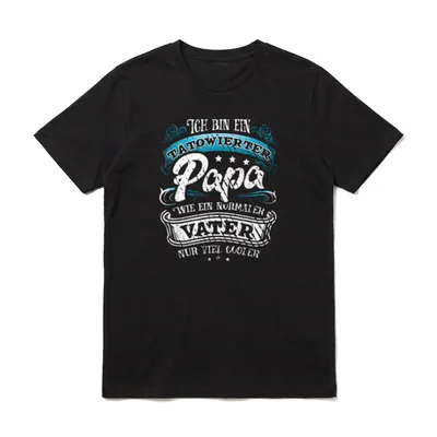 Vater Tätowiert Papa Tattoos T-Shirt – Klassisches T-Shirt in Schwarz