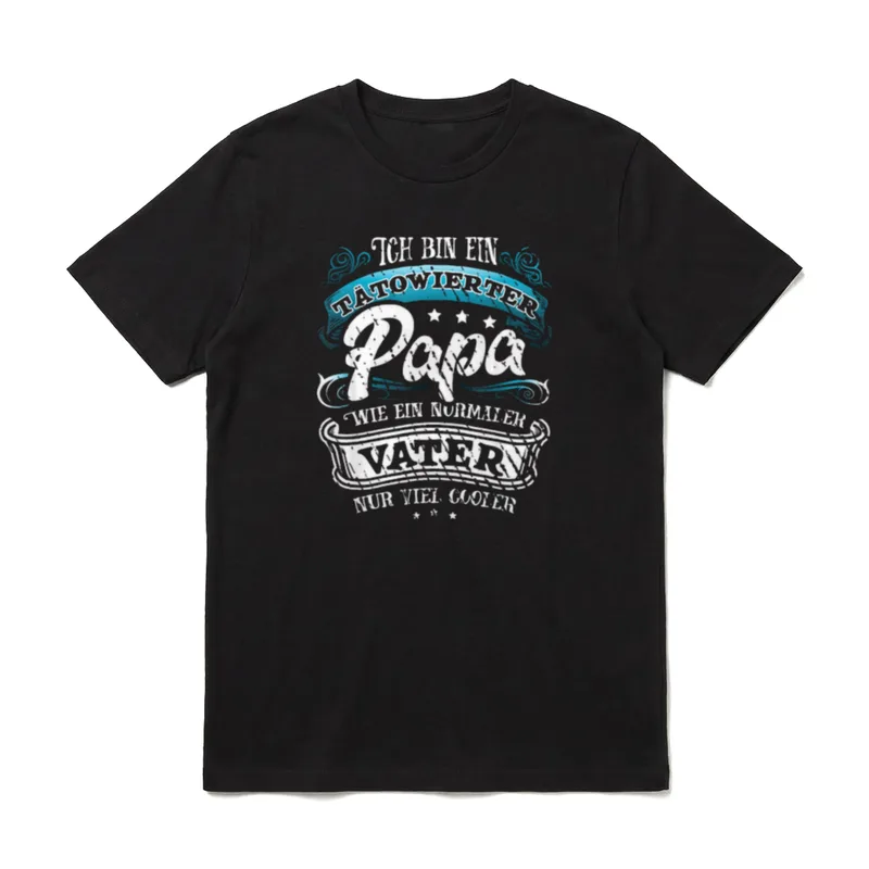 Vater Tätowiert Papa Tattoos T-Shirt – Klassisches T-Shirt in Schwarz
