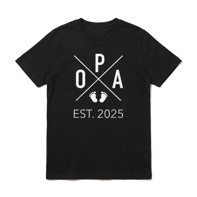 Opa 2025 Hipster Schwangerschaft T-Shirt – Klassisches T-Shirt in Schwarz