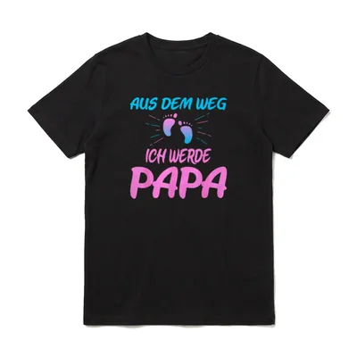 Aus dem Weg ich Werdender Papa T-Shirt – Klassisches T-Shirt in Schwarz