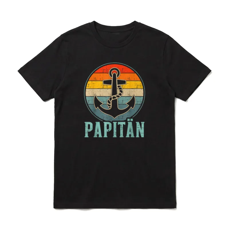Papitän für Kapitän Papa Werdender Papa T-Shirt – Klassisches T-Shirt in Schwarz