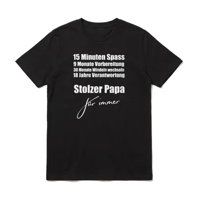 stolzer Papa für werdender T-Shirt – Klassisches T-Shirt in Schwarz