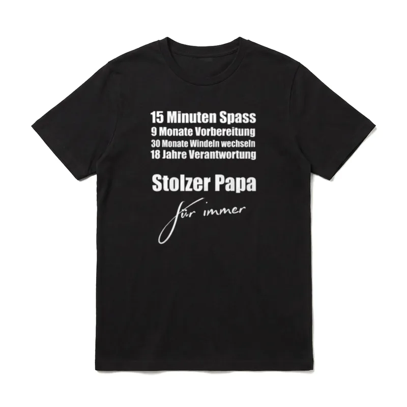stolzer Papa für werdender T-Shirt – Klassisches T-Shirt in Schwarz