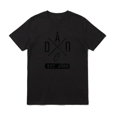 Dad Est. 2024 Vater T-Shirt – Klassisches T-Shirt in Schwarz
