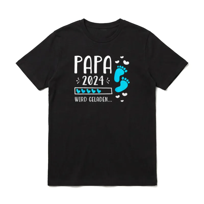 Vater 2024 Wird Geladen T-Shirt – Klassisches T-Shirt in Schwarz