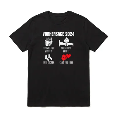 WERDENDE ELTERN VORHERSAGE FÜR 2024 T-Shirt – Klassisches T-Shirt in Schwarz