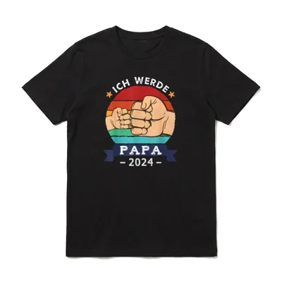 Ich werde Papa 2024 Schwangerschaft T-Shirt – Klassisches T-Shirt in Schwarz