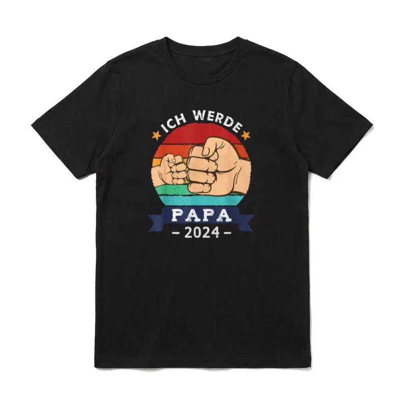Ich werde Papa 2024 Schwangerschaft T-Shirt – Klassisches T-Shirt in Schwarz