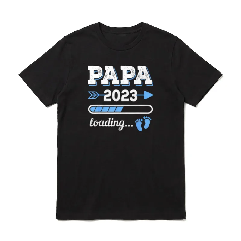 Papa 2023 Loading Werdender T-Shirt – Klassisches T-Shirt in Schwarz
