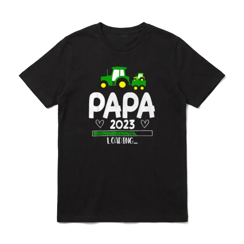 Papa 2023 Loading Schwangerschaftsankündigung T-Shirt – Klassisches T-Shirt in Schwarz