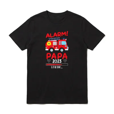 Papa 2023 Loading Schwangerschaft Verkünden T-Shirt – Klassisches T-Shirt in Schwarz