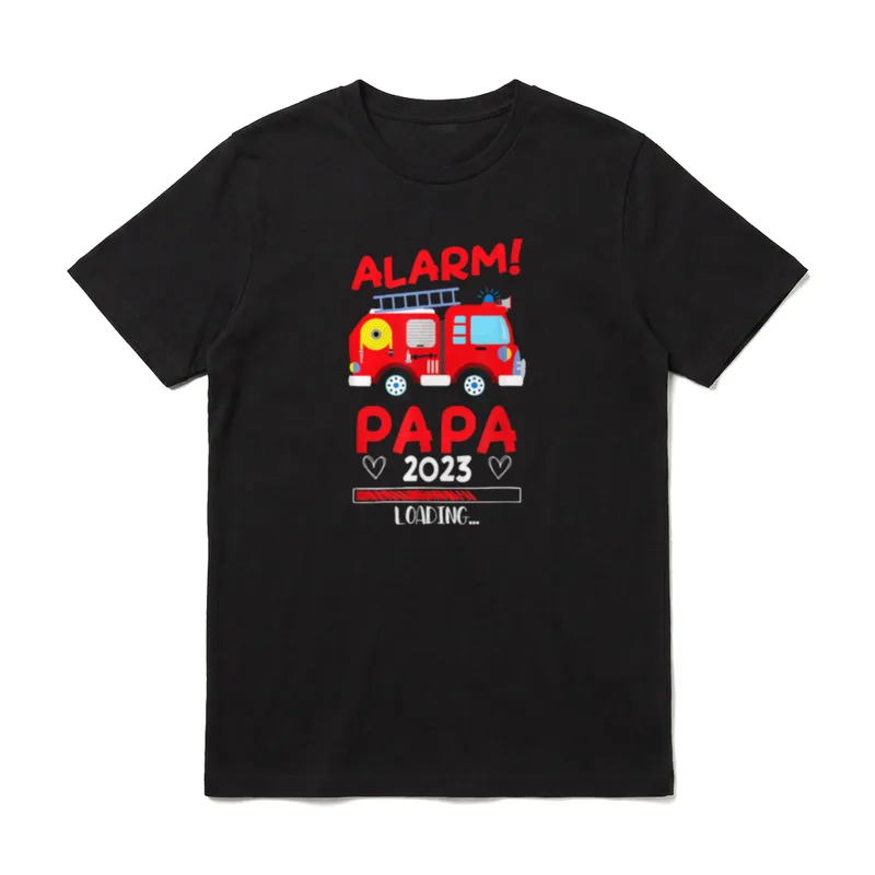 Papa 2023 Loading Schwangerschaft Verkünden T-Shirt – Klassisches T-Shirt in Schwarz