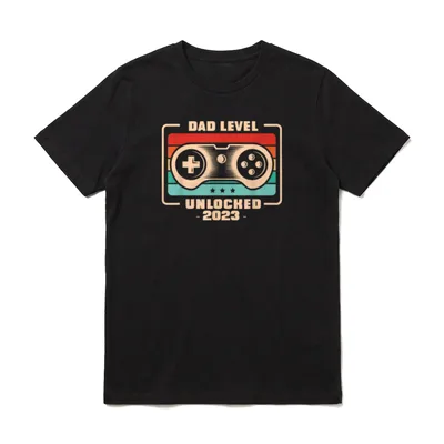 Lustiges Ich Werde Papa Leveled Up T-Shirt – Klassisches T-Shirt in Schwarz