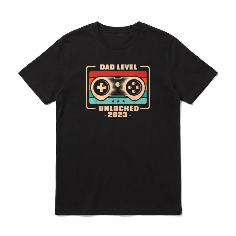 Lustiges Ich Werde Papa Leveled Up T-Shirt – Klassisches T-Shirt in Schwarz