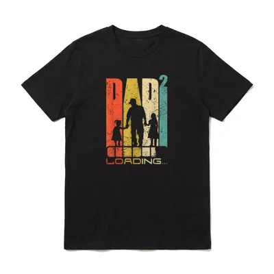 Vater 2 Töchter Dad T-Shirt – Klassisches T-Shirt in Schwarz