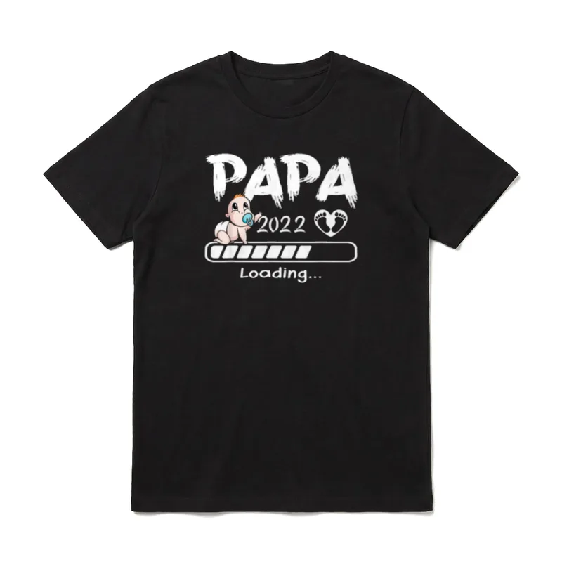 Papa Loading 2022 Schwangerschaft Verkündung T-Shirt – Klassisches T-Shirt in Schwarz