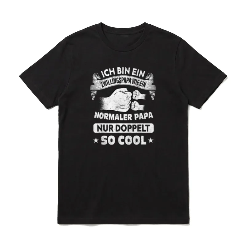 Zwillinge werdender Papa Zwillingspapa T-Shirt – Klassisches T-Shirt in Schwarz