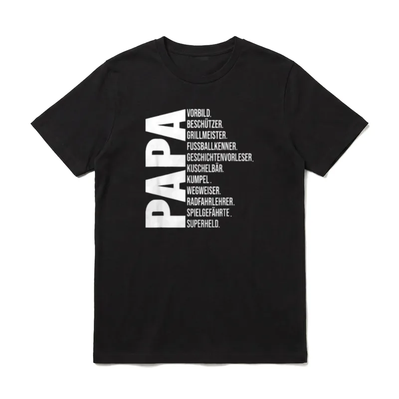 Papa Vatertag bester Dad T-Shirt – Klassisches T-Shirt in Schwarz