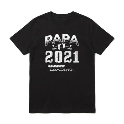 Papa Loading 2021 Werdener T-Shirt – Klassisches T-Shirt in Schwarz