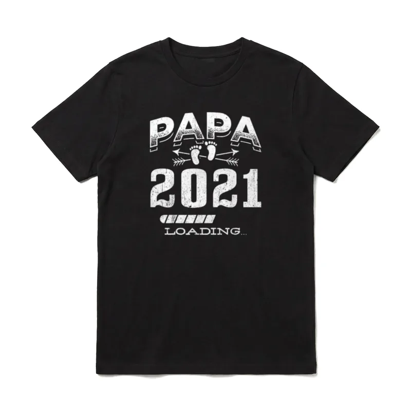 Papa Loading 2021 Werdener T-Shirt – Klassisches T-Shirt in Schwarz