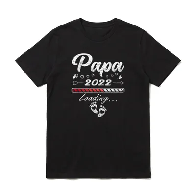 Loading Dad für To-Be Dad 2022 T-Shirt – Klassisches T-Shirt in Schwarz