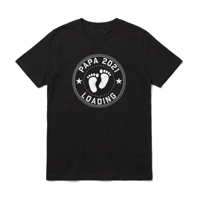 Papa Loading 2021 Werdender Vater Familie T-Shirt – Klassisches T-Shirt in Schwarz