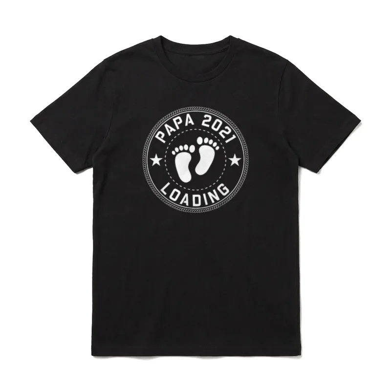 Papa Loading 2021 Werdender Vater Familie T-Shirt – Klassisches T-Shirt in Schwarz
