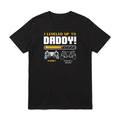 I Leveled Up To Daddy T-Shirt – Klassisches T-Shirt in Schwarz