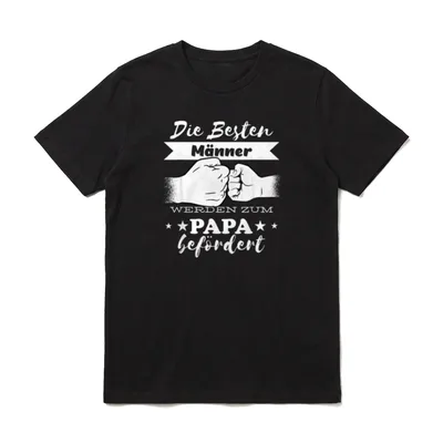 Die besten Männer werden Werdender Papa T-Shirt – Klassisches T-Shirt in Schwarz