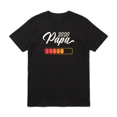 Papa 2020 loading Schwangerschaftsankündigung T-Shirt – Klassisches T-Shirt in Schwarz