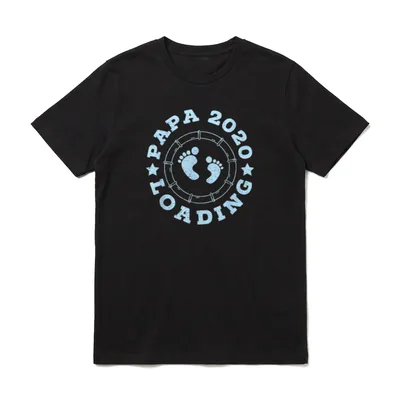 Papa 2020 loading Werdender Vater T-Shirt – Klassisches T-Shirt in Schwarz
