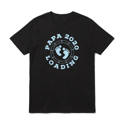 Papa 2020 loading Werdender T-Shirt – Klassisches T-Shirt in Schwarz