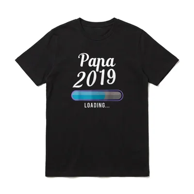 Schwangerschaft Papa 2019 Loading T-Shirt – Klassisches T-Shirt in Schwarz