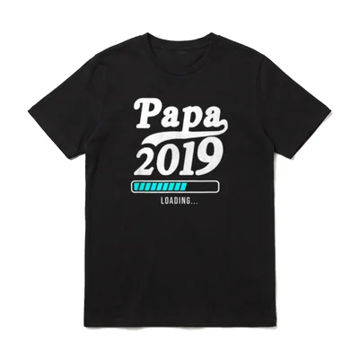 Papa 2019 Werdender Vater T-Shirt – Klassisches T-Shirt in Schwarz