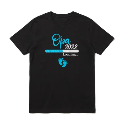 Ich werde Opa 2022 Loading T-Shirt – Klassisches T-Shirt in Schwarz